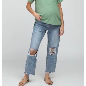 PinkBlush Maternity Distressed Jeans